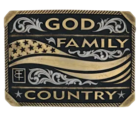 God , Family, Country Belt Buckle
