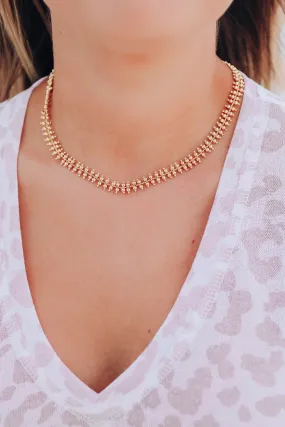 Gold Beaded Choker