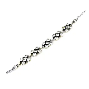 Graceful Dazzling Cubic Zirconia Silver Bracelet - Elegant CZ Gemstone Jewelry