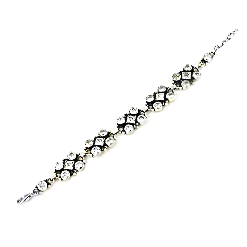 Graceful Dazzling Cubic Zirconia Silver Bracelet - Elegant CZ Gemstone Jewelry