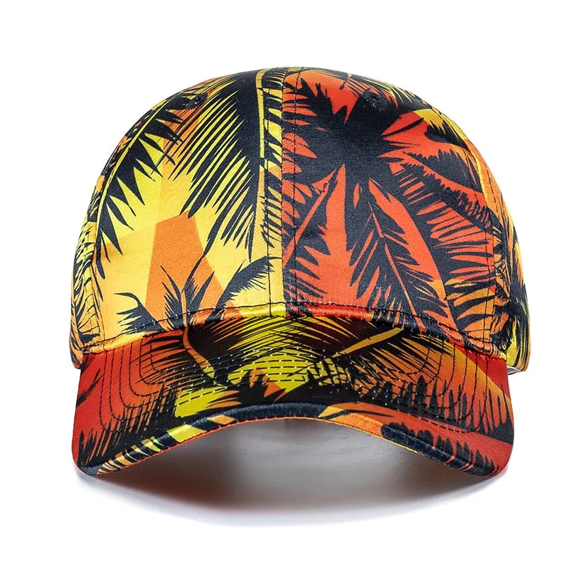 Hats For Women Fashion Flower Pattern Baseball Cap Adjustable Outdoor Female Streetwear Hat Shading Cap