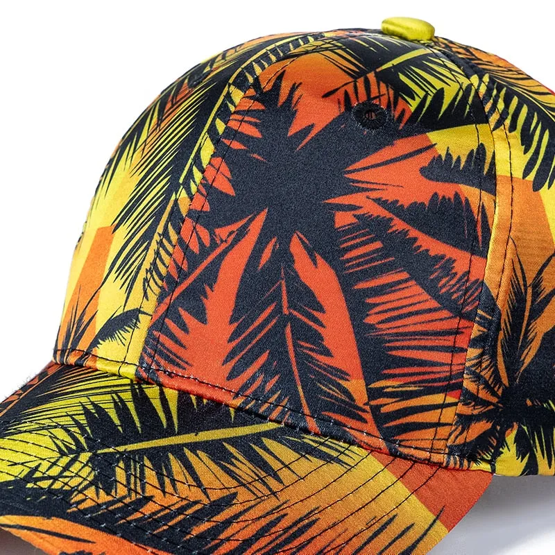 Hats For Women Fashion Flower Pattern Baseball Cap Adjustable Outdoor Female Streetwear Hat Shading Cap