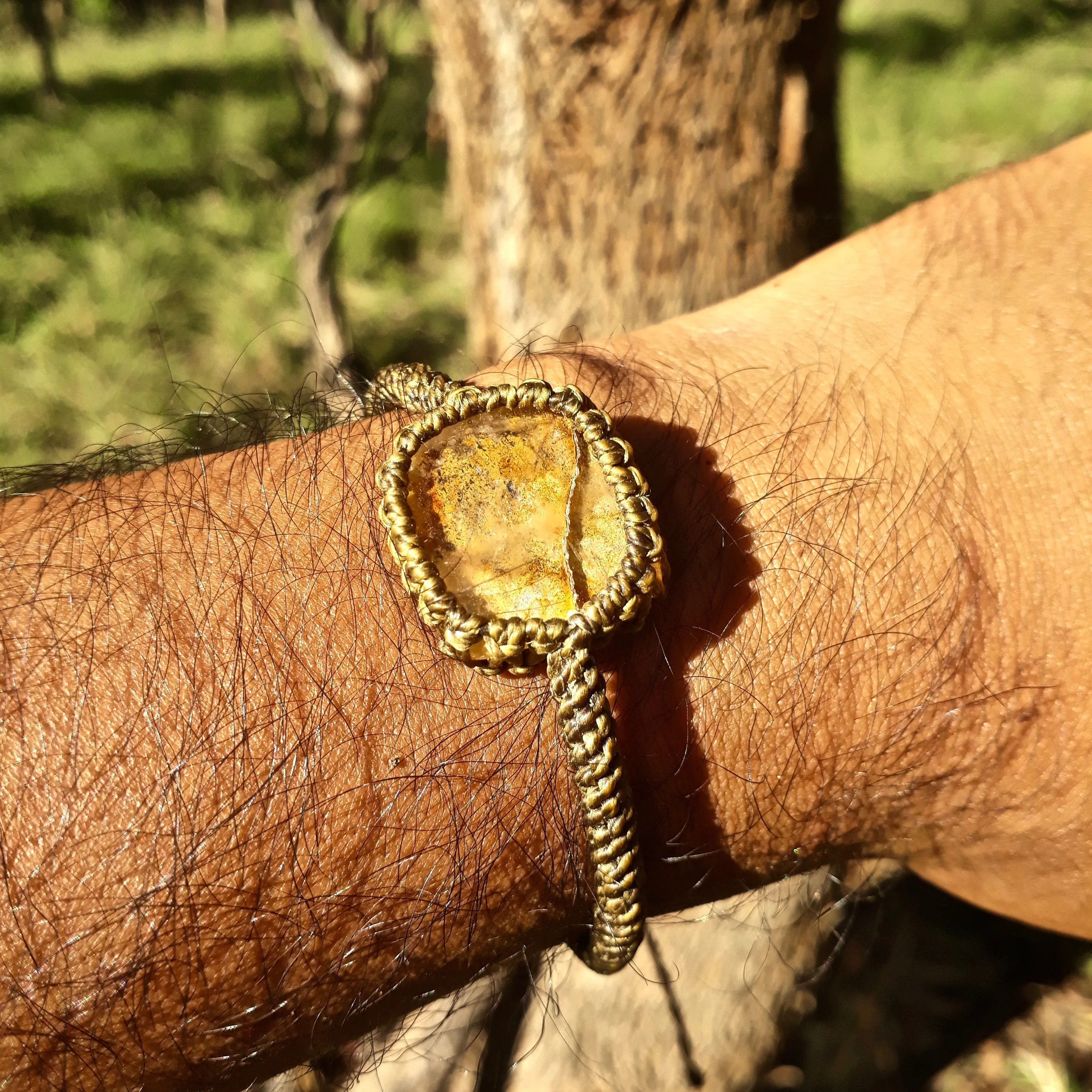 Hematoid quartz bracelet