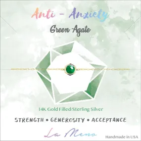[Hexagon] Green Agate Bracelet