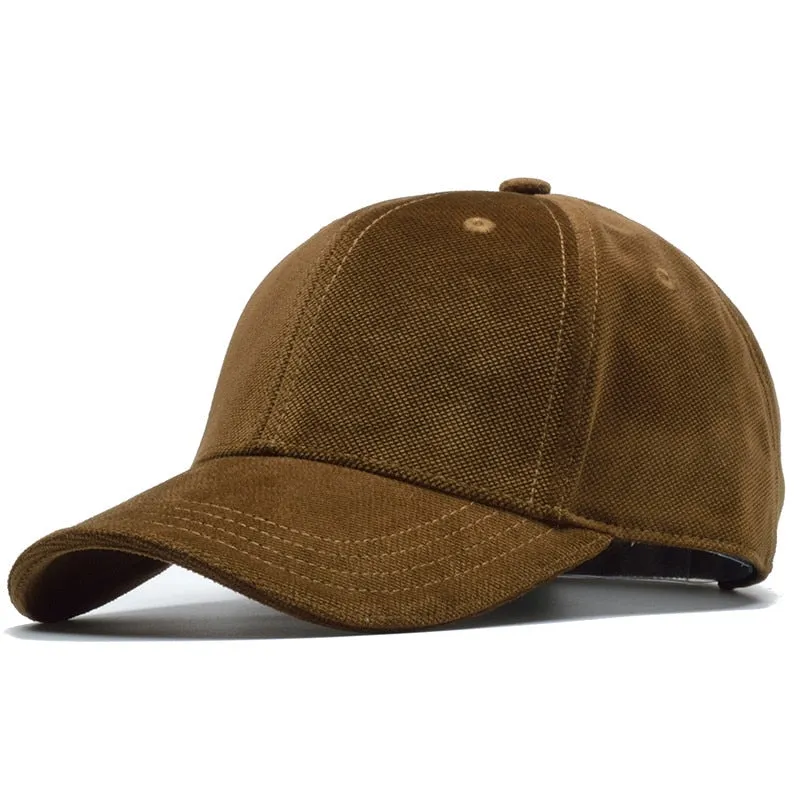 High Quality 100% Cotton Men's Brand Caps Soild Baseball Cap Women Unisex Snapback Hats Bone Masculino Trucker Cap