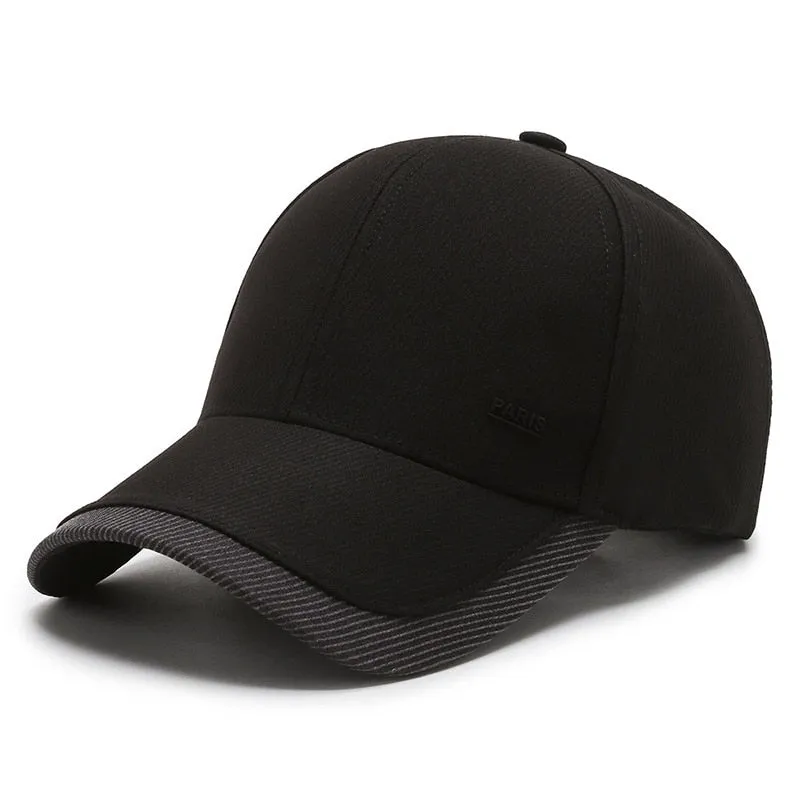 High Quality Cotton Baseball Cap For Men Solid Trucker Hat Gorras Hombre Adjustable Snapback Men's Baseball Caps