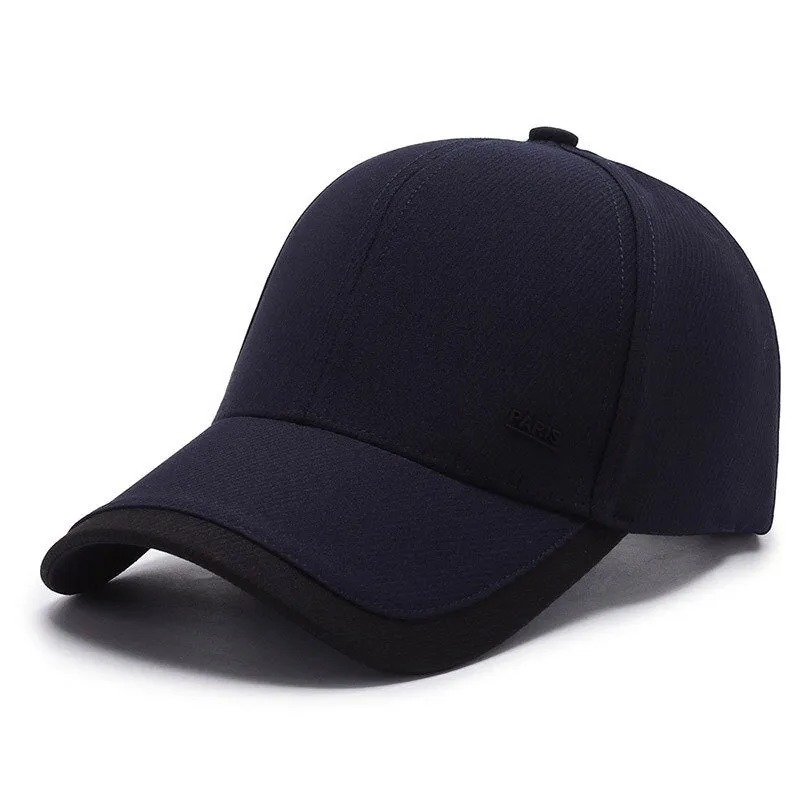 High Quality Cotton Baseball Cap For Men Solid Trucker Hat Gorras Hombre Adjustable Snapback Men's Baseball Caps