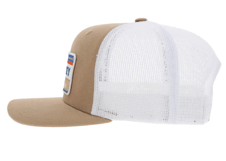Hooey Horizon Tan & White Trucker Snapback Hat 2335T-TNWH