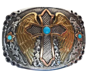 I'll Fly Away Cross Belt Buckle