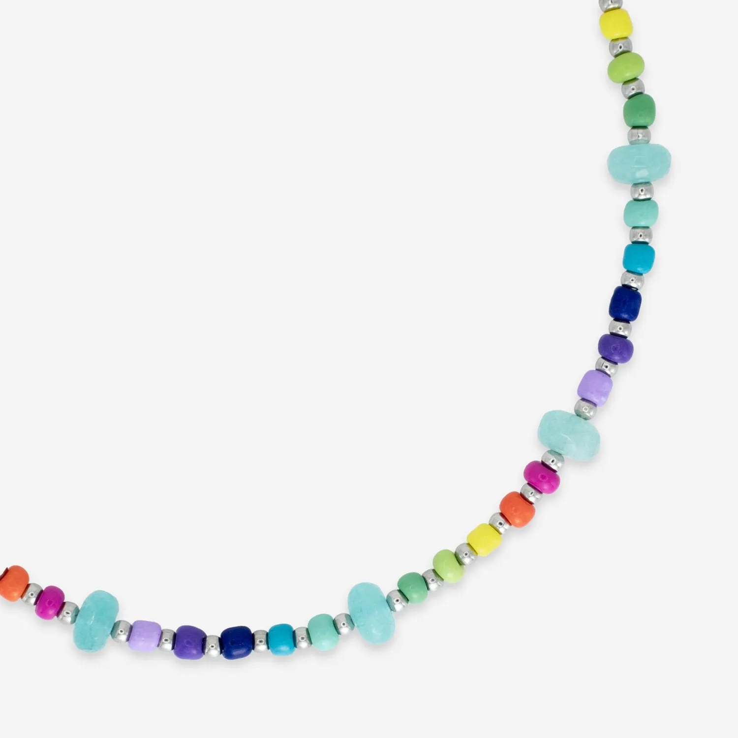 Indra Gemstone Rainbow Beaded Choker