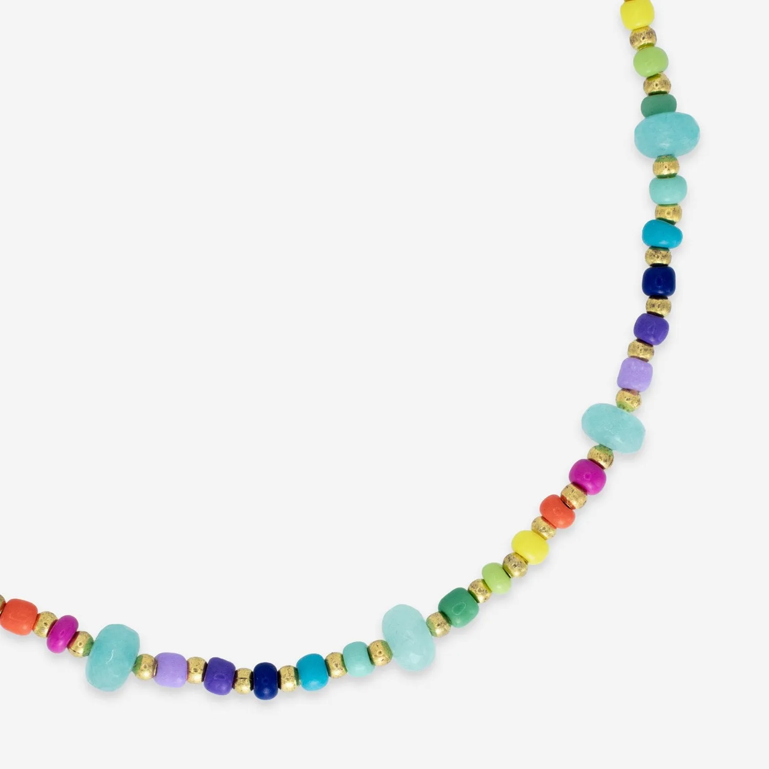 Indra Gemstone Rainbow Beaded Choker