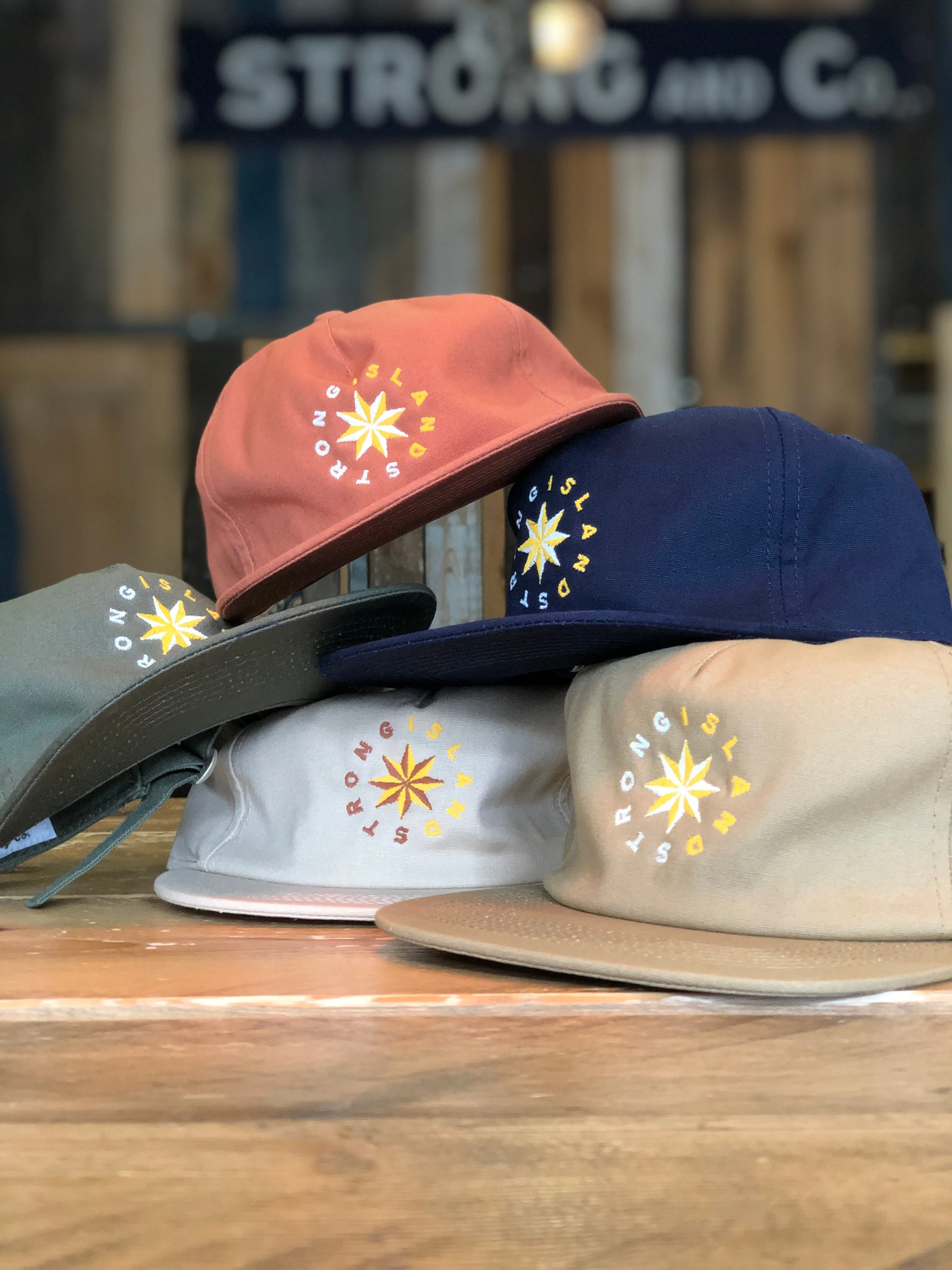 Island Star // 5 Panel Organic Cap - Natural