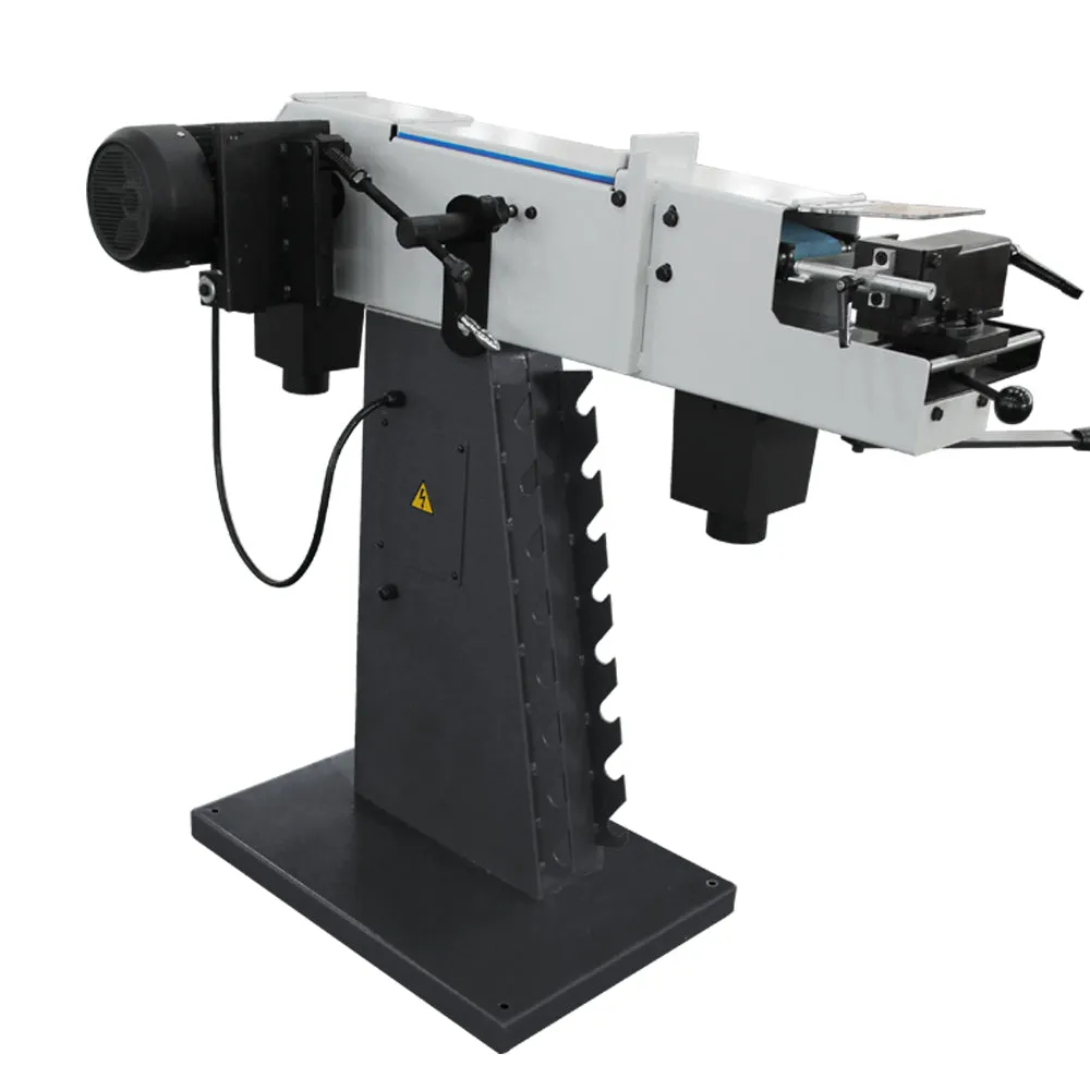 Kaka Industrial PRS-4A Belt Grinder, Belt Sander with Cast Iron Base, Grinds at angle from 30-90 degree, Arc cutting which is ideal for pipe-shaped, 220V-60HZ-3PH