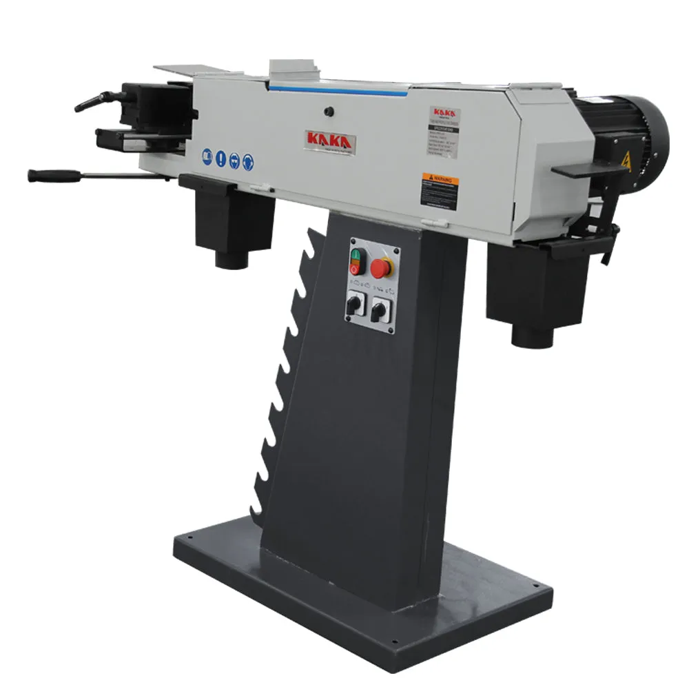 Kaka Industrial PRS-4A Belt Grinder, Belt Sander with Cast Iron Base, Grinds at angle from 30-90 degree, Arc cutting which is ideal for pipe-shaped, 220V-60HZ-3PH