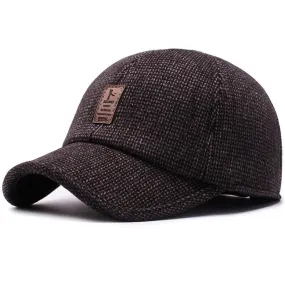 Keep Warm Mens Winter Baseball Caps Earflaps Male Thick Snapback Hats Gorras Hombre Trucker Cap Outdoor Fitted Hat