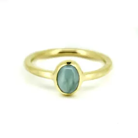 Larimar Stacker Ring Gold