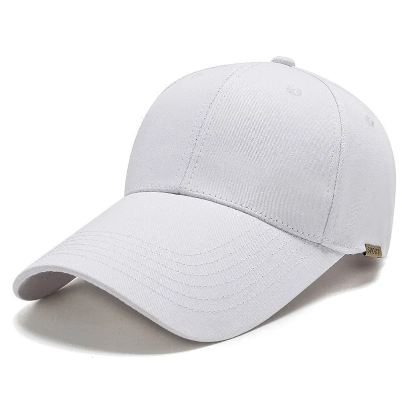 Long Brim Golf Black Cap Quality Brand Summer Men's Baseball Cap Solid Dad Hat For Women Gorro Snapback Bone Casquette
