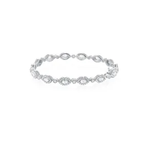 Marquise Diamond Halo Style Bracelet