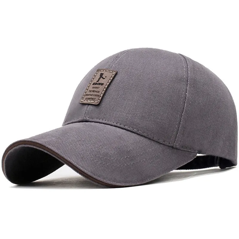 Men Structured Baseball Cap Solid Cotton Snapback Spring Autumn Women Label Stick Sunhat Outdoor Hip Hop Baseball Hat Casquette