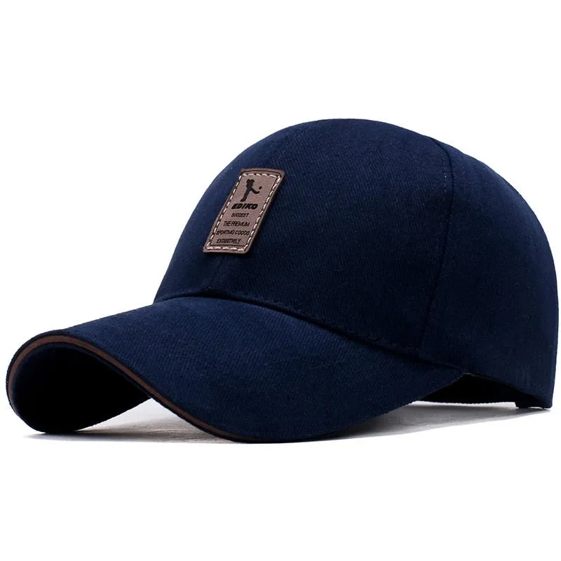 Men Structured Baseball Cap Solid Cotton Snapback Spring Autumn Women Label Stick Sunhat Outdoor Hip Hop Baseball Hat Casquette