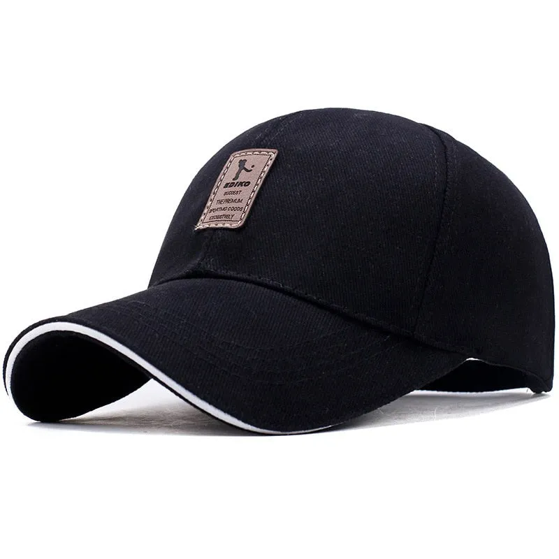 Men Structured Baseball Cap Solid Cotton Snapback Spring Autumn Women Label Stick Sunhat Outdoor Hip Hop Baseball Hat Casquette