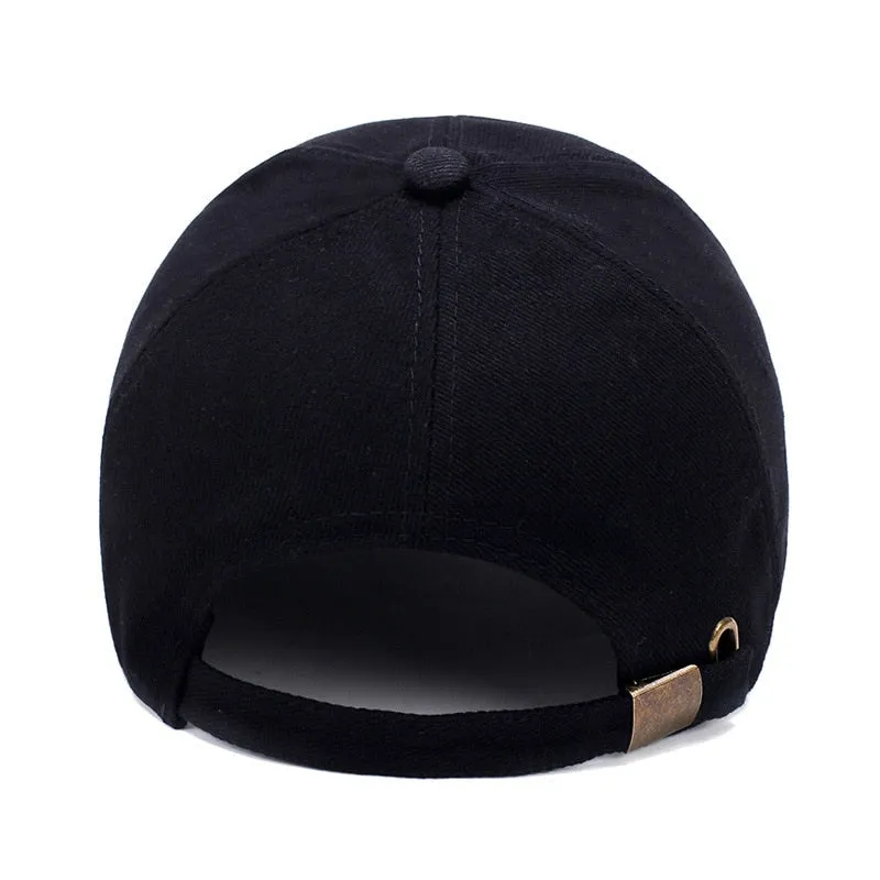 Men Structured Baseball Cap Solid Cotton Snapback Spring Autumn Women Label Stick Sunhat Outdoor Hip Hop Baseball Hat Casquette