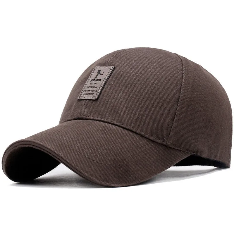 Men Structured Baseball Cap Solid Cotton Snapback Spring Autumn Women Label Stick Sunhat Outdoor Hip Hop Baseball Hat Casquette