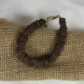 Men's Brown Rustic Gemstone Bracelet