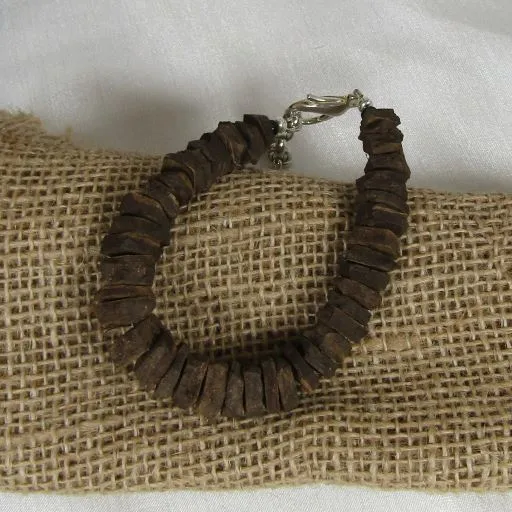 Men's Brown Rustic Gemstone Bracelet