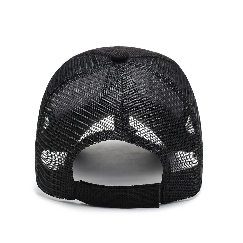 Mesh Patchwork Baseball Cap Spring Summer M Embroidery Cotton Sunhat Adjustable Men Women Sports Breathable Caps Hip Hop Dad Hat