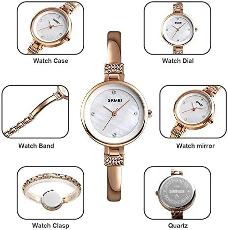 Moment beauty exquisite simple diamond shell bracelet chain women's watch