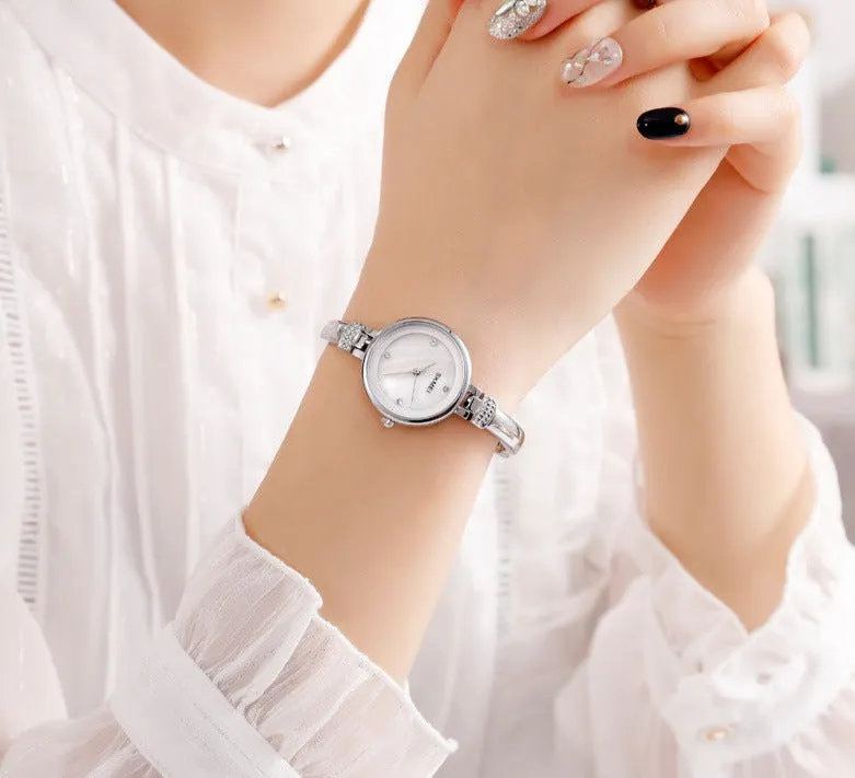 Moment beauty exquisite simple diamond shell bracelet chain women's watch