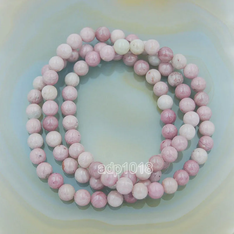 Natural Rhodochrosite Gemstone Beads Stretch Bracelet Healing Reiki