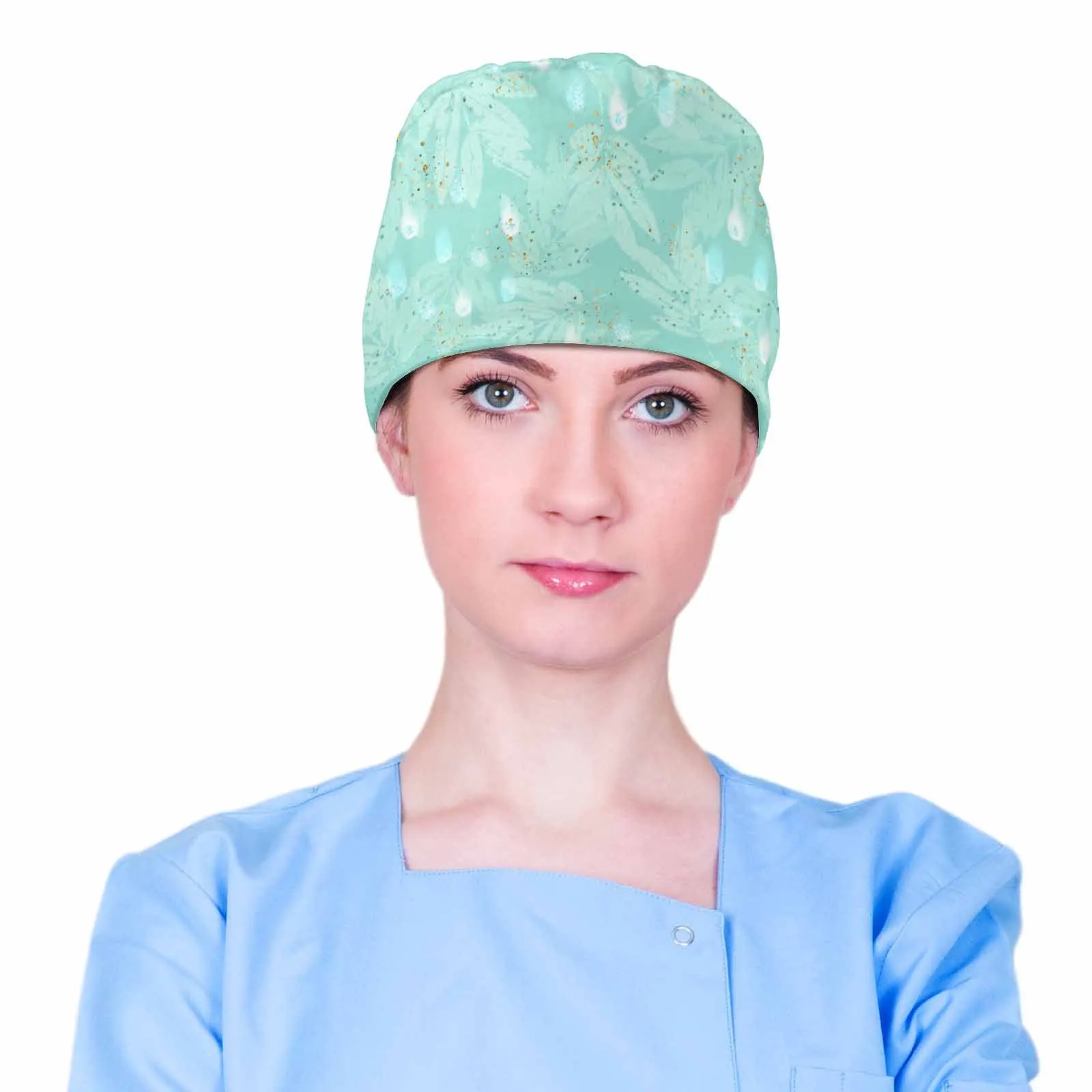 Nurse Scrub Cap Australian Eucalyptus Leaves  Scrub Cap