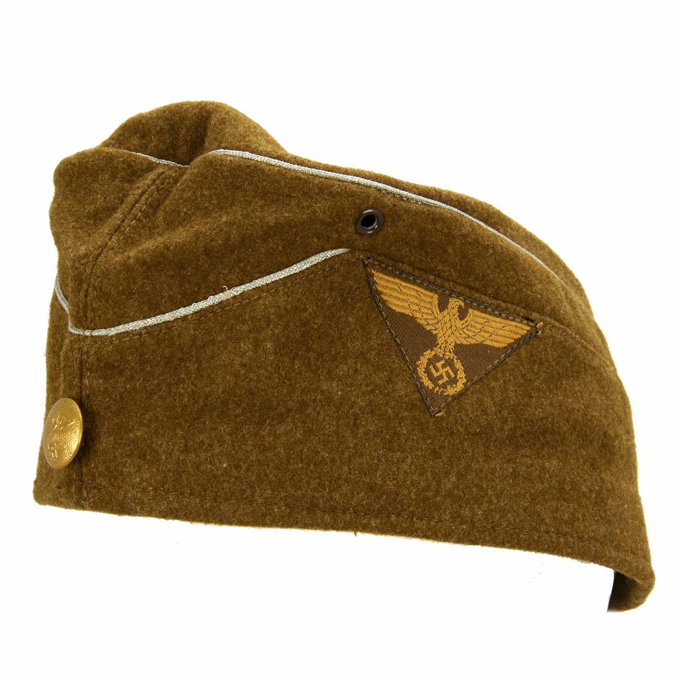 Original German WWII Sturmabteilung Overseas Garrison Cap - Feldmütze für SA with RZM Tag