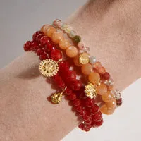 Overcoming Obstacles Carnelian Gemstone Bracelet - BG086-11