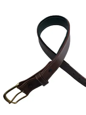 Padded Leather Belts - Chocolate Brown/Hunter