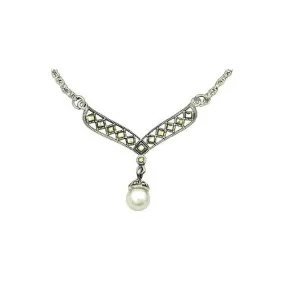 Pearl Choker Silver Necklace