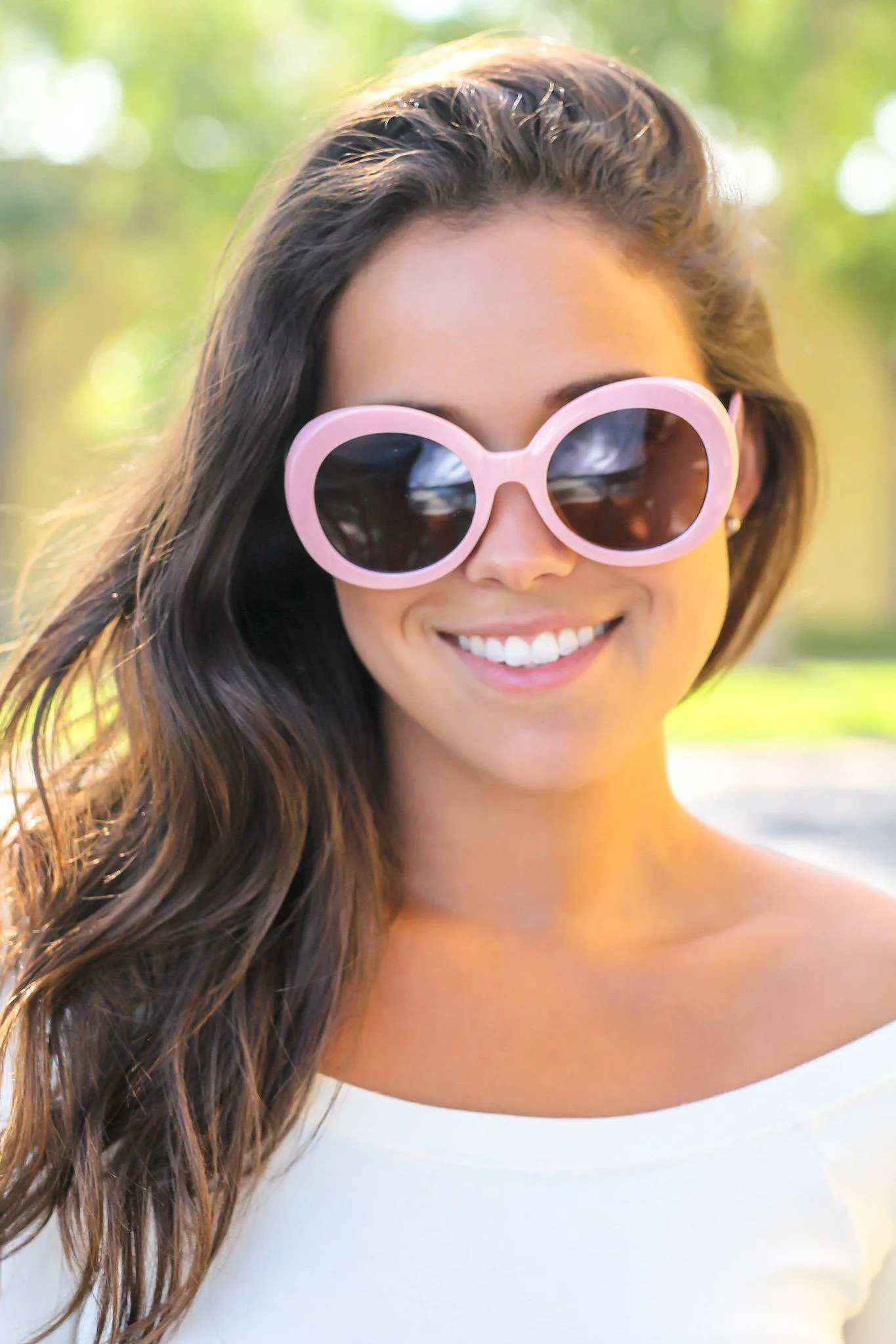 Pink Round Sunglasses