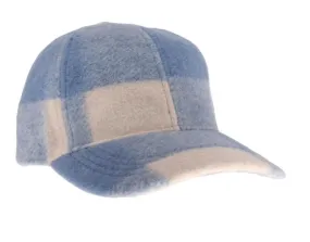 Plaid C.C Ball Cap Steel Blue