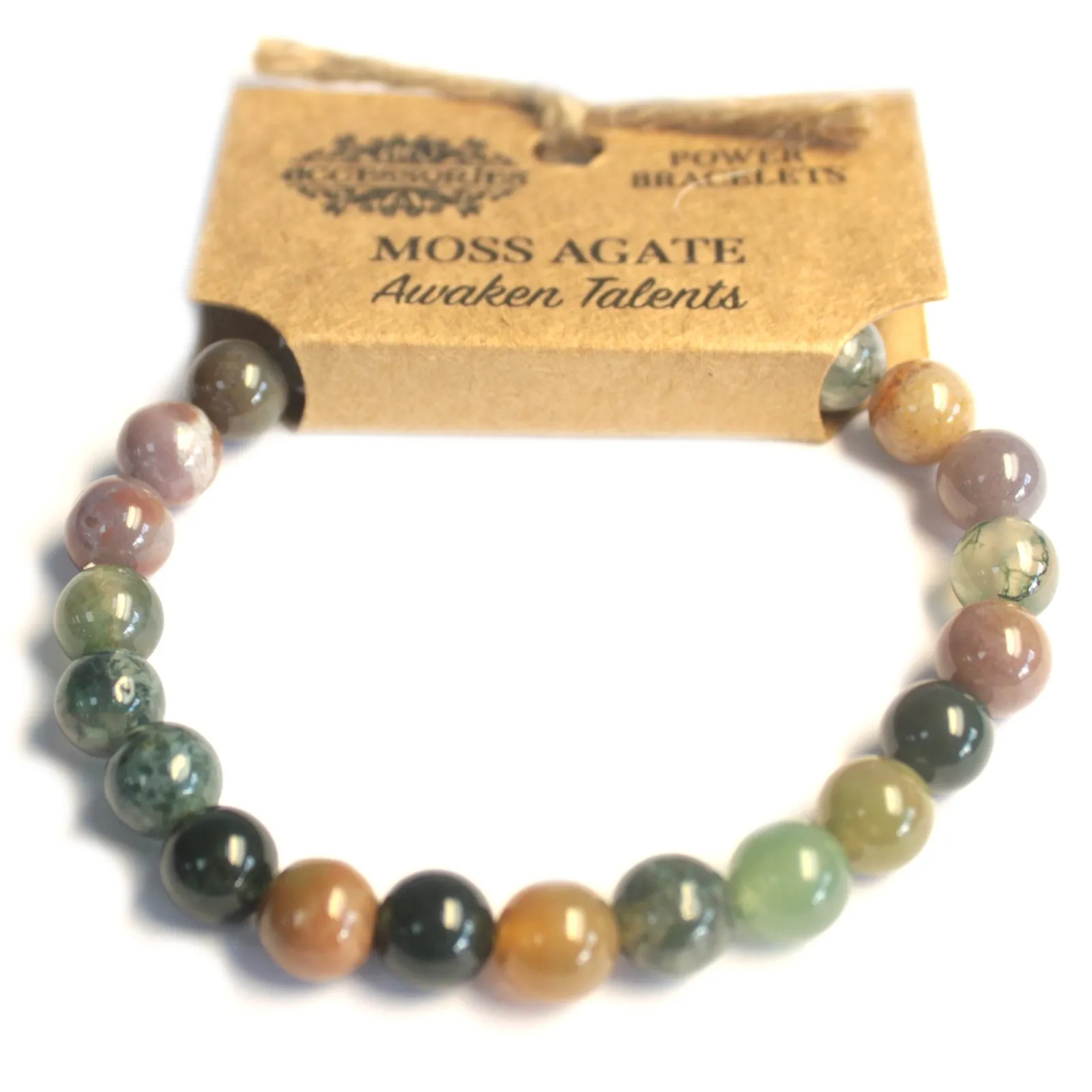 Power Bracelet - Moss Agate | Enhance Prosperity & Mental Concentration