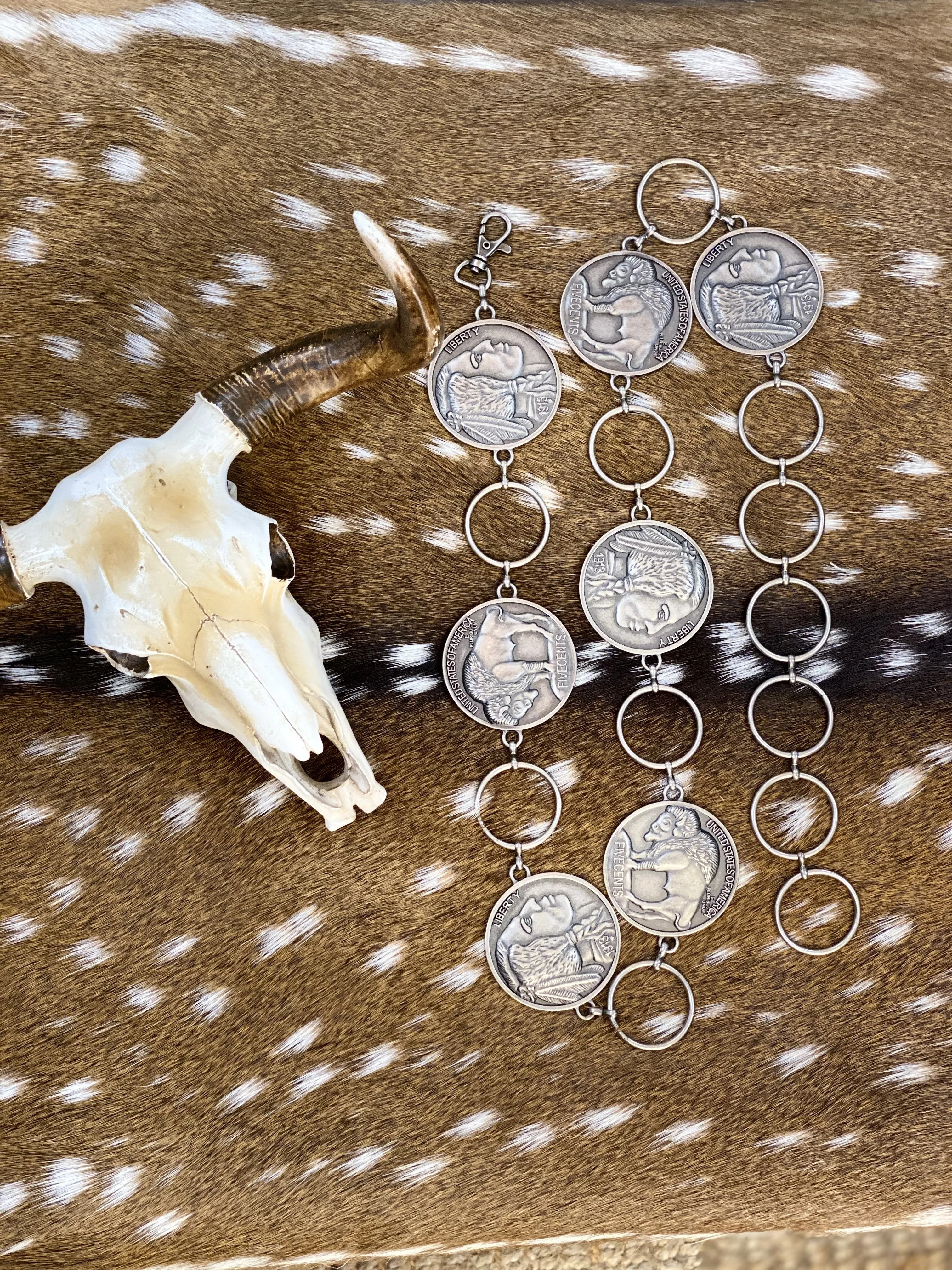 "I Want the Money" Women’s Silver Cent Chain Belt