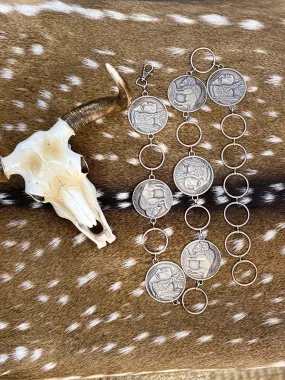 "I Want the Money" Women’s Silver Cent Chain Belt
