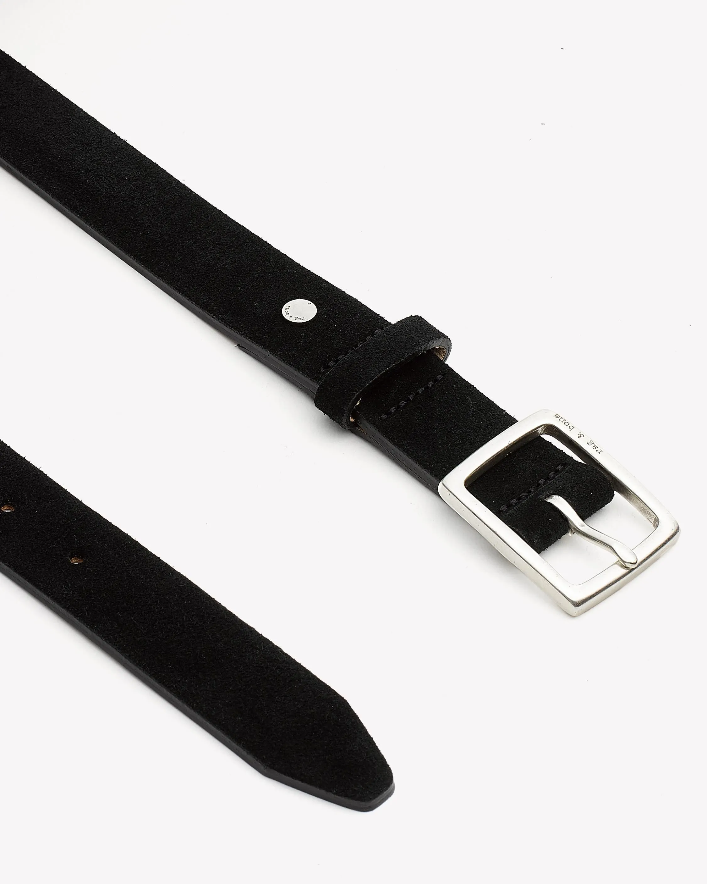 Rag & Bone - Boyfriend Belt in Black Suede