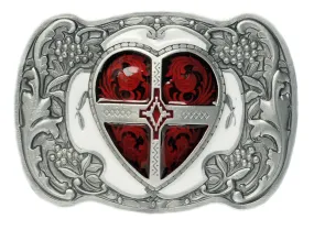 Red Heart Belt Buckle