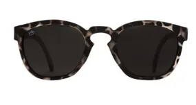 Rheos Unisex Seabrooks Black Tortoise Frames Gunmetal Lens Polarized Sunglasses