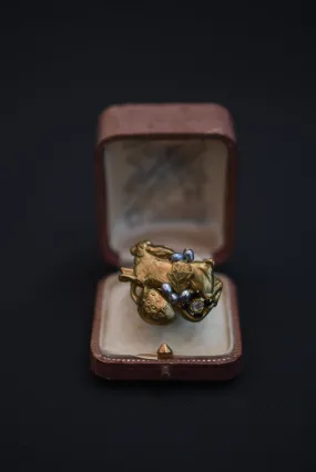 ring Germany Rabbit and strawberry vintage 1960'S【Limited item　One-of-a-kind】