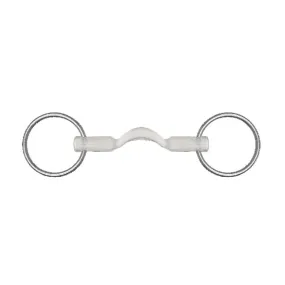 RING SNAFFLE BIT WITH PORT MOUTHPIECE