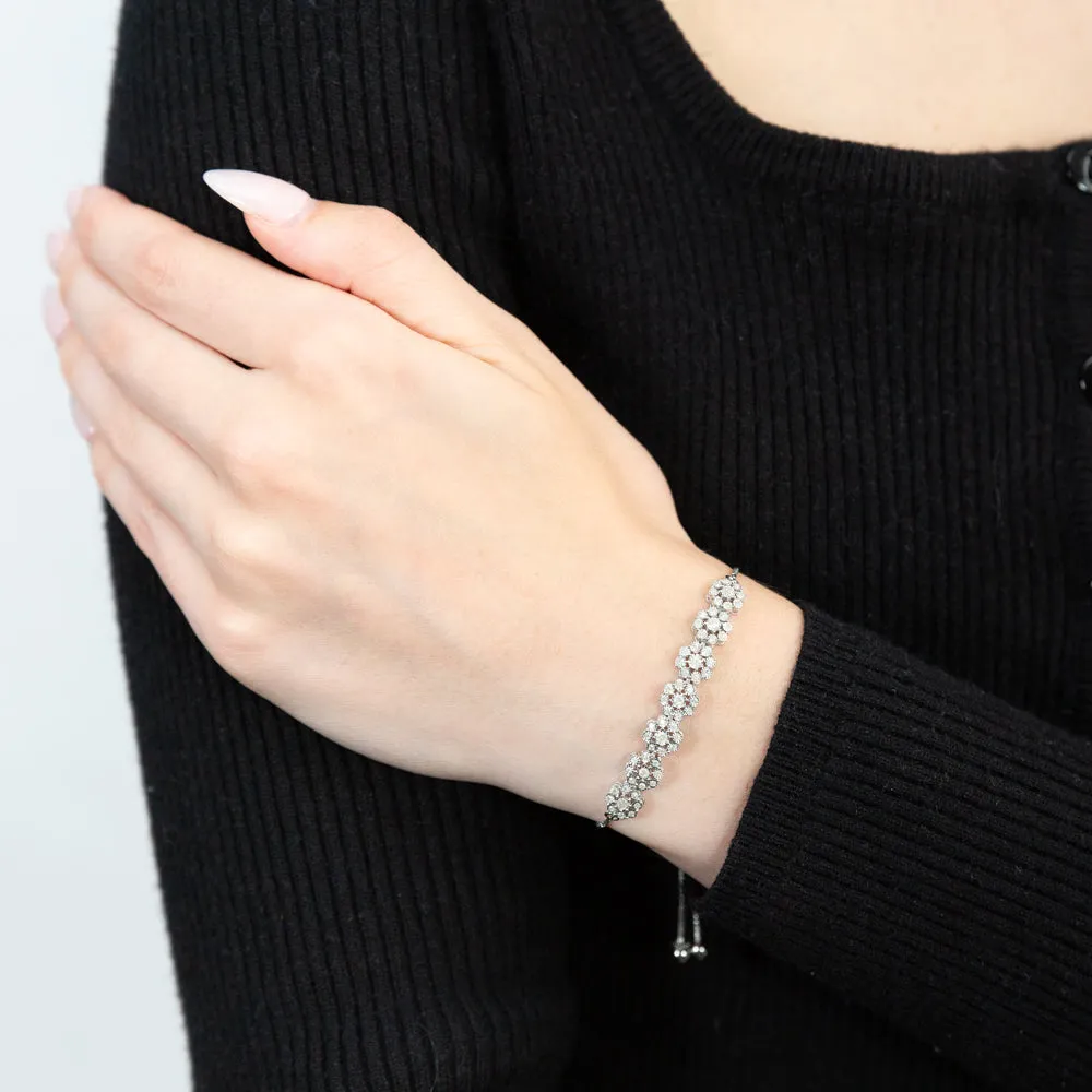 Silver 1/2 Carat Diamond Bracelet