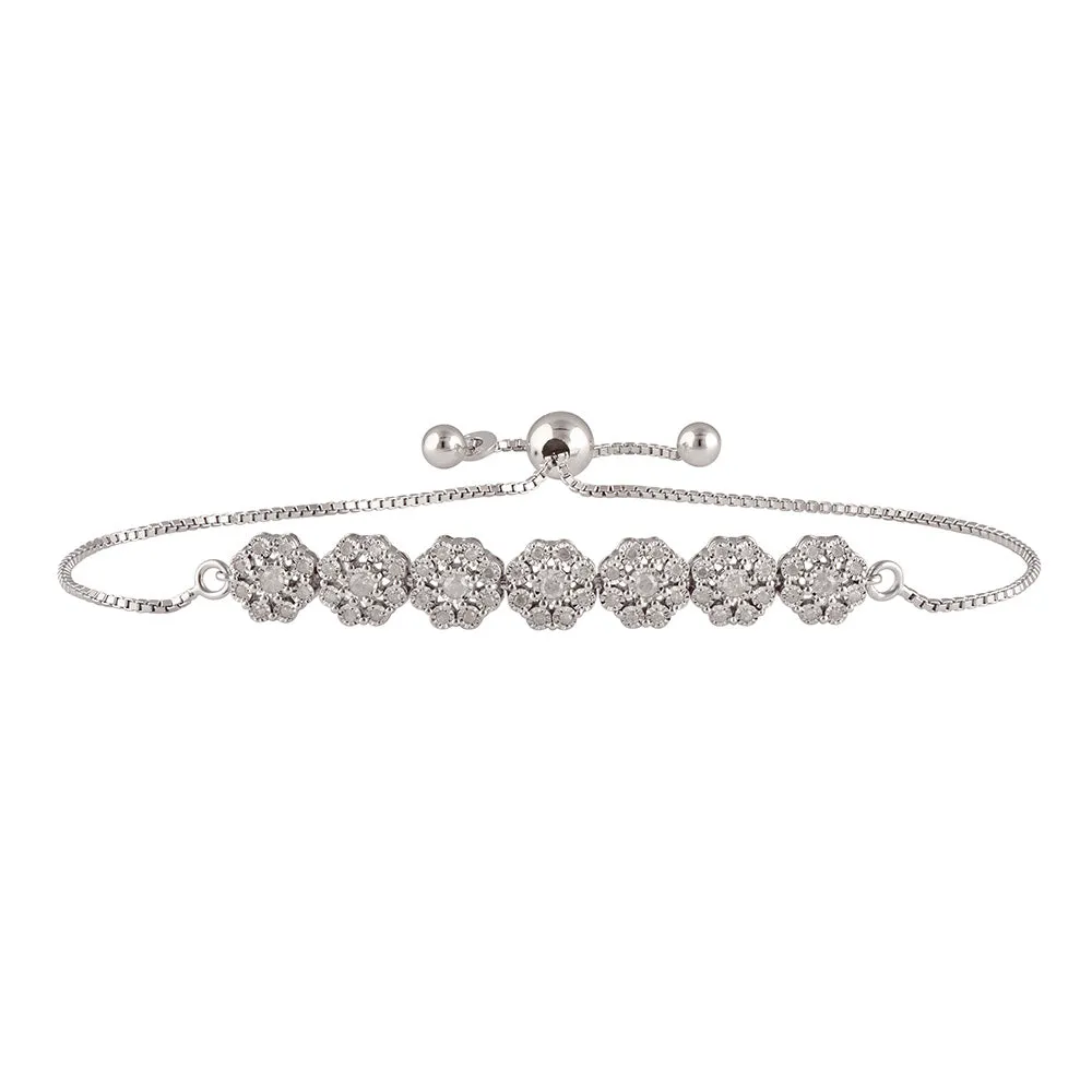 Silver 1/2 Carat Diamond Bracelet